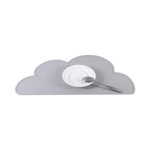 AussieSuperStore Homeware Supplies Food Grade Silicone Slip Resistant Cloud Place mat Food Silicone Slip Resistant Cloud Place-mat for Baby/Kid/Children CBCLOUDMATGRAY